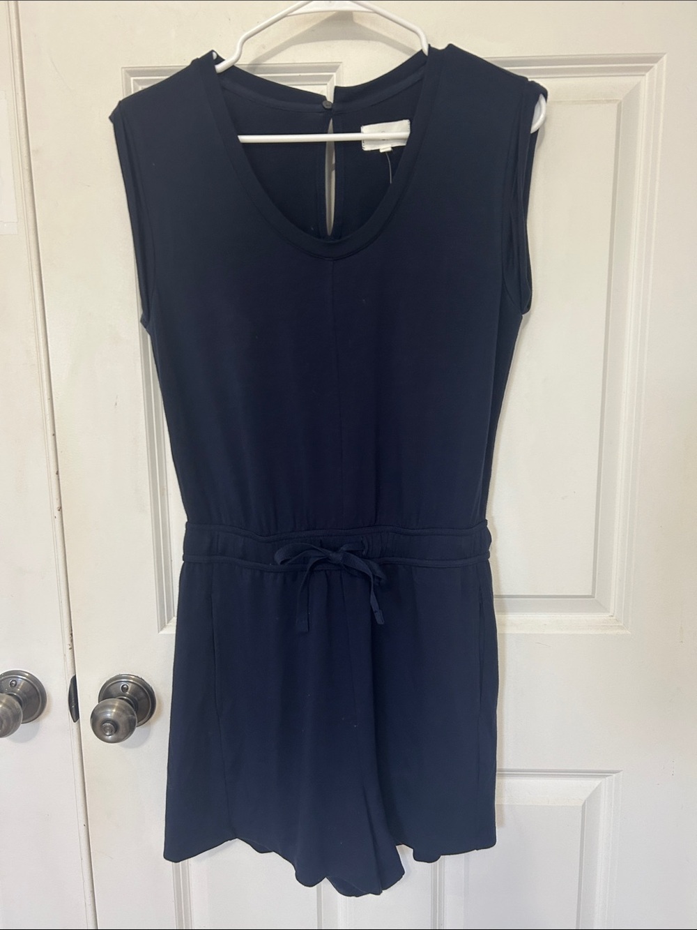 Lou & Grey Navy Sleeveless Romper Shorts  Set size XS navy blue NWT super soft